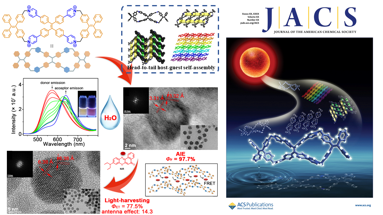 点击查看文章“曹利平教授团队在超分子组装框架材料的阶段性进展（三） 光学性能的合二为一：组装诱导荧光增强应用到光能量的捕获”大图
